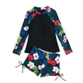 thumbnail image 2 of Hienoo Girls Quick Drying Sport Swimsuit Long Sleeve Rash Guard Surfing Suit, Sizes 11-15, 2 of 4