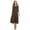 Coffee, variant on Dresses For Women 2022 Casual Solid Dress Round Neck Long Sleeve Mid Calf Swing Dress