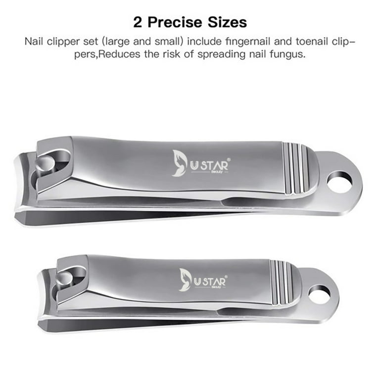 (6 Pack) Toe Nail Clippers Toenail Clippers and Fingernail Clipper Set,  Premium Stainless Steel Ultra Sharp Sturdy Curved Edge Cutter Trimmer  Finger