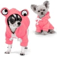 thumbnail image 5 of Fleece Dog Hoodie Coat for Small Dogs Chihuahua Puppy Warm Cute Yellow Jacket with Adorable Design Pet Sweater Soft Winter Clothes Pet Apparel & Accessories S, 5 of 8