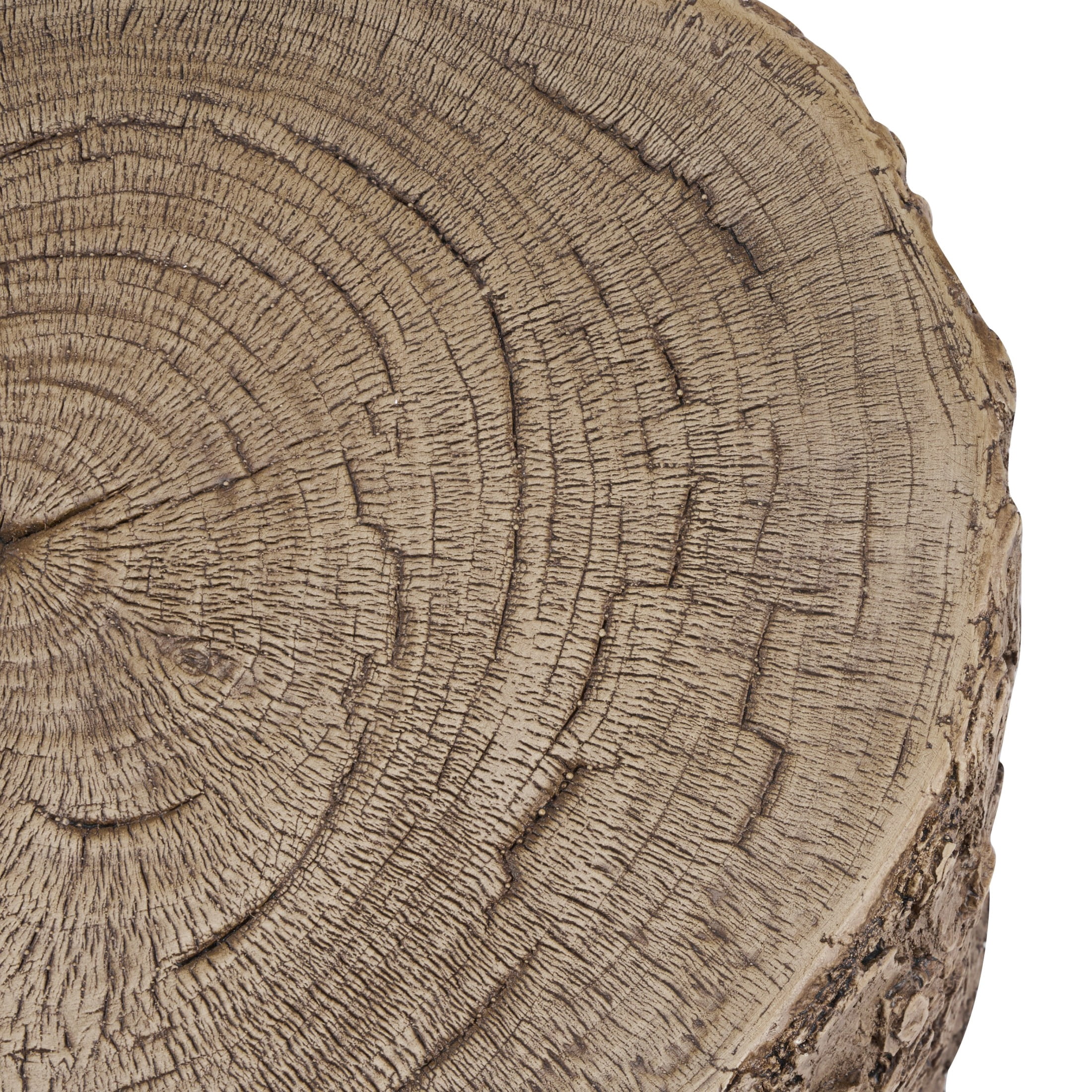 Christopher Knight Home 15.3” Tree Stump Side Table, MGO Accent Table with Realistic Wood Texture, Light Brown