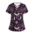 thumbnail image 5 of Fiudx Ofertas Flash Artículos En Oferta Top de Lactancia con Bolsillo y Cuello En V de Manga Corta con Estampado de Halloween para Mujer, 5 of 5