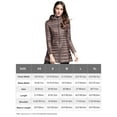 thumbnail image 6 of Elezay Women Lightweight Down Jacket Long Jacket Winter Down Coat Windproof Puffer Coats Hooded Packable Khaki XL, 6 of 6