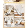 thumbnail image 5 of DKMOCO Toddler Slide, Adjustable Height Couch Slide for Sofas, Beds, and Stairs, Kids Slide with Non-Slip Base for Toddlers 1-3, White Gray, 5 of 8