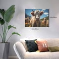 thumbnail image 2 of Balery Prairie Flower Cow Pattern Canvas Decorative Picture – 30x40in Premium Wall Art, Modern Canvas Print for Home Decor（Horizontal）, 2 of 6