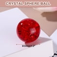 thumbnail image 2 of Uxcell 30mm/1.2" Crystal Sphere Ball Ice Cracked Glass Solid Decorative Sphere Crystal Ball Prop Ornament for Feng Shui Divination Tabletop Fountain Decoration, Red, 2 of 7