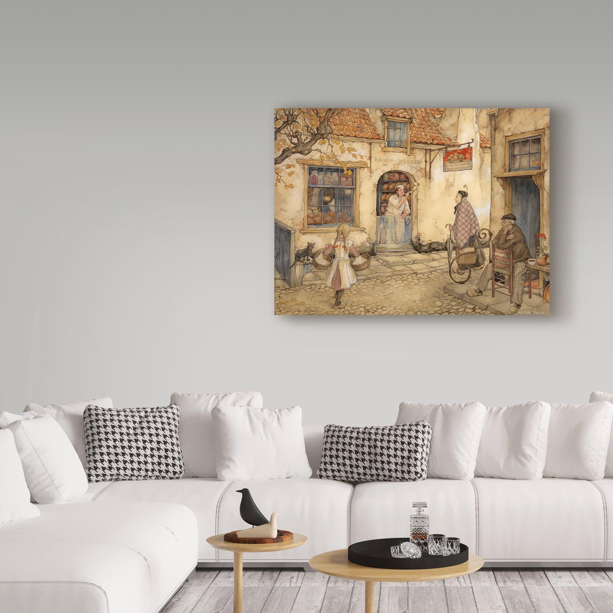 Trademark Fine Art 'Out The Kitchen Door' Canvas Art by Anton Pieck