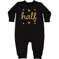 thumbnail image 2 of Inktastic Half Birthday 1/2 Photo Baby Fleece Romper, 2 of 4
