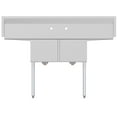 thumbnail image 6 of KoolMore 60 in. Two Compartment Stainless Steel Commercial Sink with 2 Drainboards, Bowl Size 15"x 15"x 12", 6 of 9