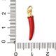 thumbnail image 3 of Brass Enamel Pendants with Jump Ring Real 18K Gold Plated Long-Lasting Plated Cadmium Free & Lead Free Chili Charm Rack Plating Red 21x4.5x4mm Hole: 3.3mm, 3 of 3