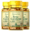 3 Pack - Puritan's Pride Beta-Carotene 25,000 IU, 100 Count