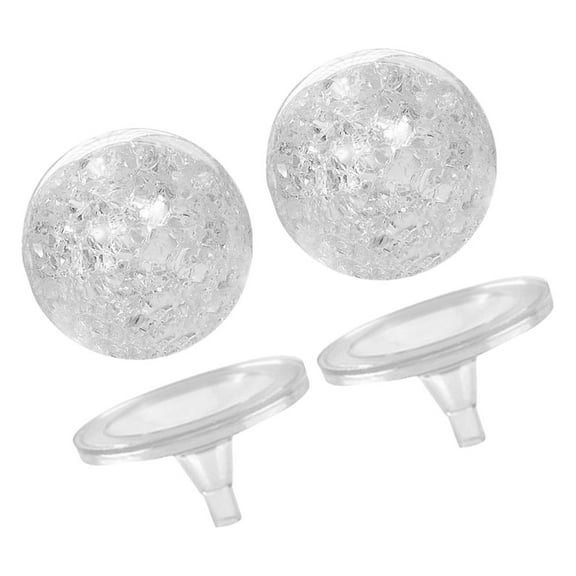 WEAVILUX Rockery Fountain Crystal Clear Sphere 2 Pieces for Garden Decor and Projects