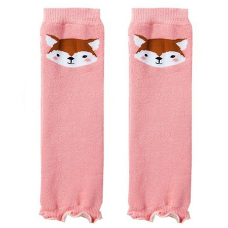 

GENEMA Women Kids Girls Winter Yoga Dance Leg Warmers Cute Cartoon Animal Print Thick Terry Boots Cover Cuff Ruffled Hem Toeless Workout Socks