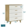 thumbnail image 3 of Dresser for Bedroom, Modern White Dresser with 4 Drawers for Hallway, Closet, Entryway, 3 of 8
