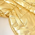thumbnail image 7 of TiaoBug Girls Winter Warm Outerwear Down-Alternative Puffer Hooded Jacket Coat with Faux Fur Trim Gold 9-10, 7 of 7