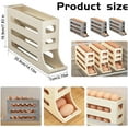 thumbnail image 4 of Egg Storage Rack for Fridge | Auto Rolling Fridge Egg Holder Rack for Kitchen | Egg Tray Organizer | 4 Tiers Tilted Design Container for Eggs (Gray), 4 of 5