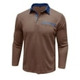 thumbnail image 3 of Blusa y camisa de manga larga con cuello vuelto para hombre, estilo casual, con bloques de color, de poliéster y manga larga., 3 of 7