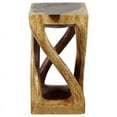 thumbnail image 7 of Home Square 22x12" Traditional Wood Vine Twist Stool in Walnut - Set of 2, 7 of 7