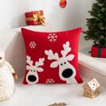 thumbnail image 1 of Decoraciones navideñas, adornos navideños, funda de almohada navideña bordada de algodón de 18 x 18 pulgadas para decoración de invierno, camas, sofás, cojines, autos, ilumina ambientes festivos, fund, 1 of 6