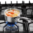 thumbnail image 2 of 1qt Stainless Steel Saucepan with Cover, 6 Inches Diameter, Tempered Glass Lid, Even - Heating, Dishwasher - Safe, 2 of 4