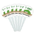 thumbnail image 1 of T-Rex Hates Push-Ups Tyrannosaurus Dinosaur Cupcake Picks Toppers - Set of 6, 1 of 1