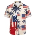 thumbnail image 4 of Bainana Shirts For Men USA Anniversary 250 Years Shirt Short Sleeve Button Down Independence Day Casual Outfits Size L Red, 4 of 4