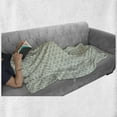 thumbnail image 5 of Abstract Soft Flannel Fleece Throw Blanket, Continuous Pattern with Pastel Symmetric Elements, Cozy Plush for Indoor and Outdoor Use, 70" x 90", Reseda Green Green, by Ambesonne, 5 of 5