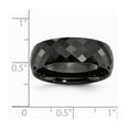 thumbnail image 2 of Ceramic Black Faceted 7.5mm Polished Band Ring - Size 9.5, 2 of 2