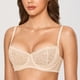 thumbnail image 4 of Sostén DOBREVA 38F Beige de Encaje Transparente Push Up Balconette, 4 of 4