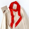 thumbnail image 5 of Cinturón de vestir de doble capa, angosto y alargado, para mujer, de imitación de seda, para pañuelos, cintas para el pelo, cintas para bolsos, cintas para sombreros de mujer, 5 of 5