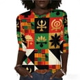 thumbnail image 2 of Xuyuer Black History Shirts for Women I Am Black History Month Shirt Round Neck Graphic African American 3/4 Sleeve Tee Tops, 2 of 9