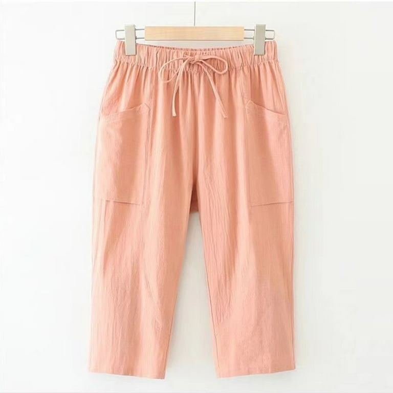 Wide leg three quarter clearance trousers