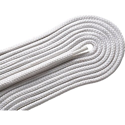 Thick Round Athletic Shoelaces 2 Pair Pack White 63"