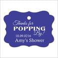 thumbnail image 1 of 100 PCS Personalized Baby Shower Favors Tags Custom Quote Thank You For Popping By Baby Shower Gift Hang Tags, 1 of 1