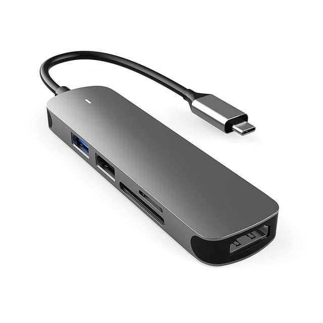 Tipo-C Convertidor Hub 5 En 1 Aleación De Aluminio Ranura Para Tarjeta De Memoria Tf Portátil 4K Usb 3.0 2.0 Práctico Fácil Operación Dispositivo De Estación De Acoplamiento De Conveniencia Portátil Noticed EL008164-00