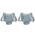 thumbnail image 1 of Bolso Hombro Bandolera Cuero PU Mano Diseñador para Mujer () Azul, 1 of 4