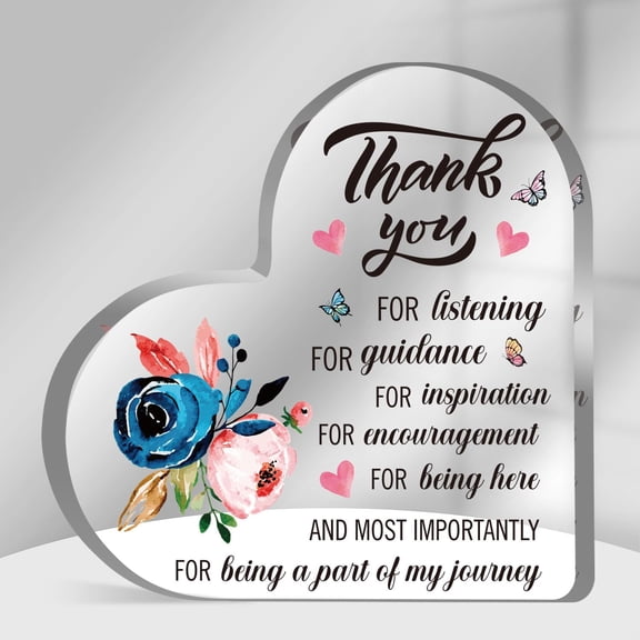 Thank You Gifts Women Men, Appreciation Gifts, Best Teacher Gifts from Students, Graduation Gifts for Her, Back-To-School Gifts For Teachers, Being Such An Part of My Journey, Acrylic Heart Keepsake