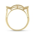 thumbnail image 3 of 10K Yellow Gold Mens Round Diamond Contoured Rectangle Cluster Ring 1/2 Cttw, Mens Size: 7-13, 3 of 4