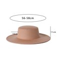 thumbnail image 2 of BemeyourBBs Wide Brim Hats for Women Men Felt Fedora Hats Flat Brim Cowboy Hat Western Cowgirl Hat Dessy Jazz Hats, 2 of 6