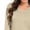 Khaki A, variant on Ashirexll Pajamas for Women Set Solid Color V-Neck Long Sleeve Pajama Top with Matching Long Pants Loungewear Set