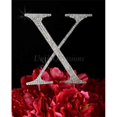 thumbnail image 1 of Unik Occasions Rhinestone Wedding Cake Topper Letter X, Silver, Large, 1 of 1