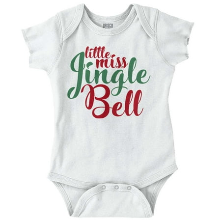 

Little Miss Jingle Bell Christmas Baby Bodysuit Jumper Girls Brisco Brands