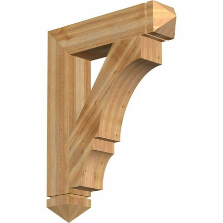 

Ekena Millwork 6 W x 30 D x 38 H Balboa Arts & Crafts Rough Sawn Bracket Western Red Cedar
