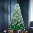 thumbnail image 6 of 7.6ft Pre-Lit Artificial Christmas Trees, Green Christmas Tree with Pre-Strung 300 LED Lights and 1200 Tips, Indoor Outdoor Christmas Decoration for Home Party Office, 6 of 7
