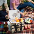 thumbnail image 5 of FORMRS Insulated Cooler Bag 24 Cans Capacity Soft Leakproof Lunch Box with Side Pockets, Red Geometric, 5 of 7