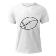 thumbnail image 4 of Mens T Shirts Rugby Print Short Breathable Comfortable White Classic Fall Tees Men size XXL, 4 of 4