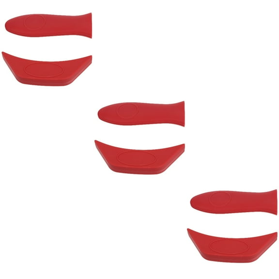 3 Pieces Shield Silicone Insulation Handle Red Pot Covers