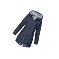 thumbnail image 2 of Veste à Capuche Douce pour Femme Imperméable Manteau de Pluie Extérieur Vert 4TG, 2 of 4