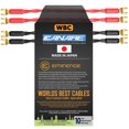thumbnail image 1 of WORLDS BEST CABLES 4 Units - 8 Inch - Canare 4S11 â€“ Audiophile Grade - 11AWG - HiFi Speaker Jumper Cable Terminated with Gold Spade Connectors, 1 of 5