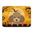 thumbnail image 1 of Carolines Treasures BB1814RUG Halloween Chocolate & Brown Poodle Machine Washable Memory Foam Mat, 1 of 4